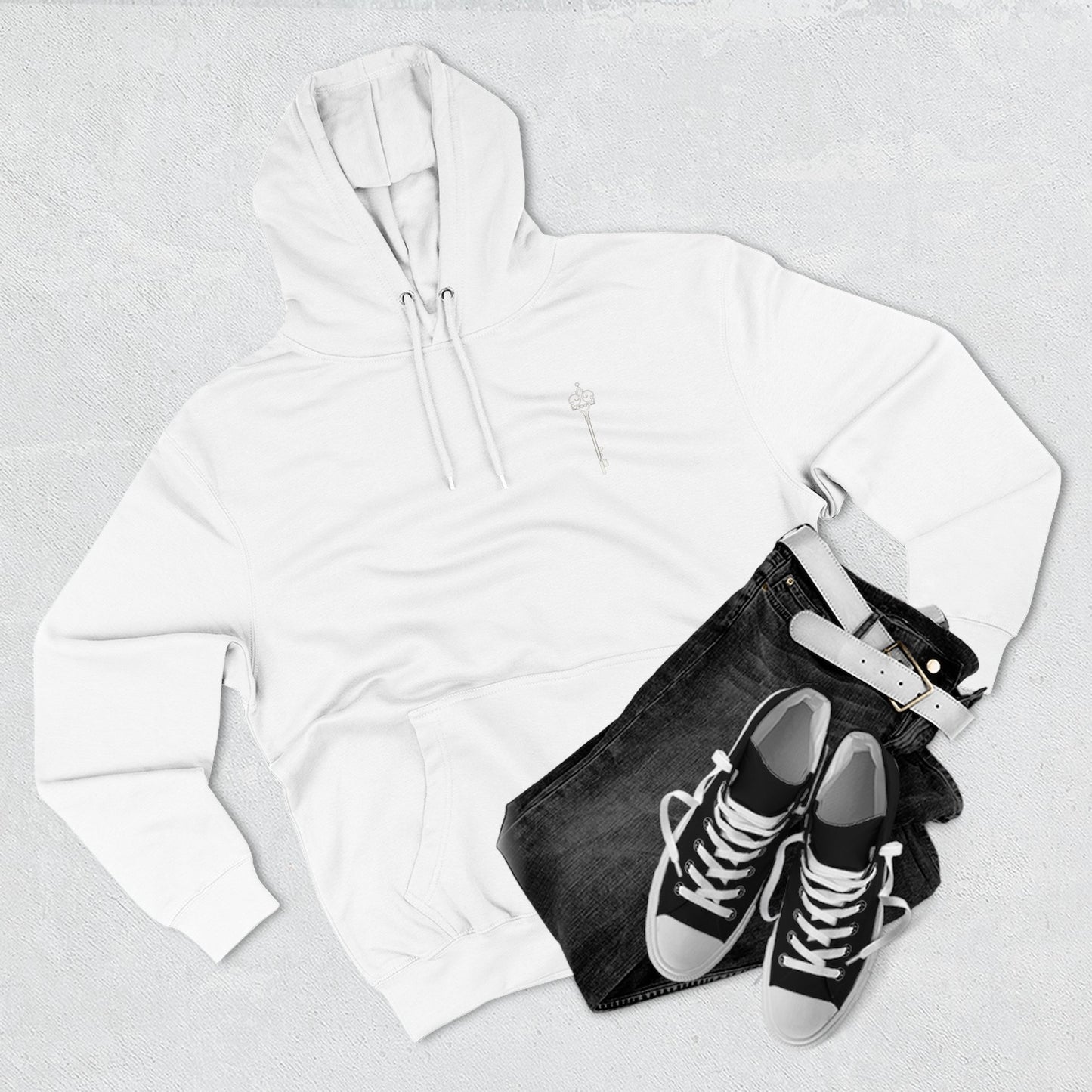 Skeleton key Three-Panel Fleece Hoodie
