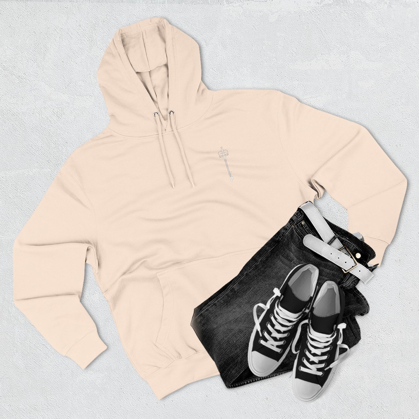 Skeleton key Three-Panel Fleece Hoodie