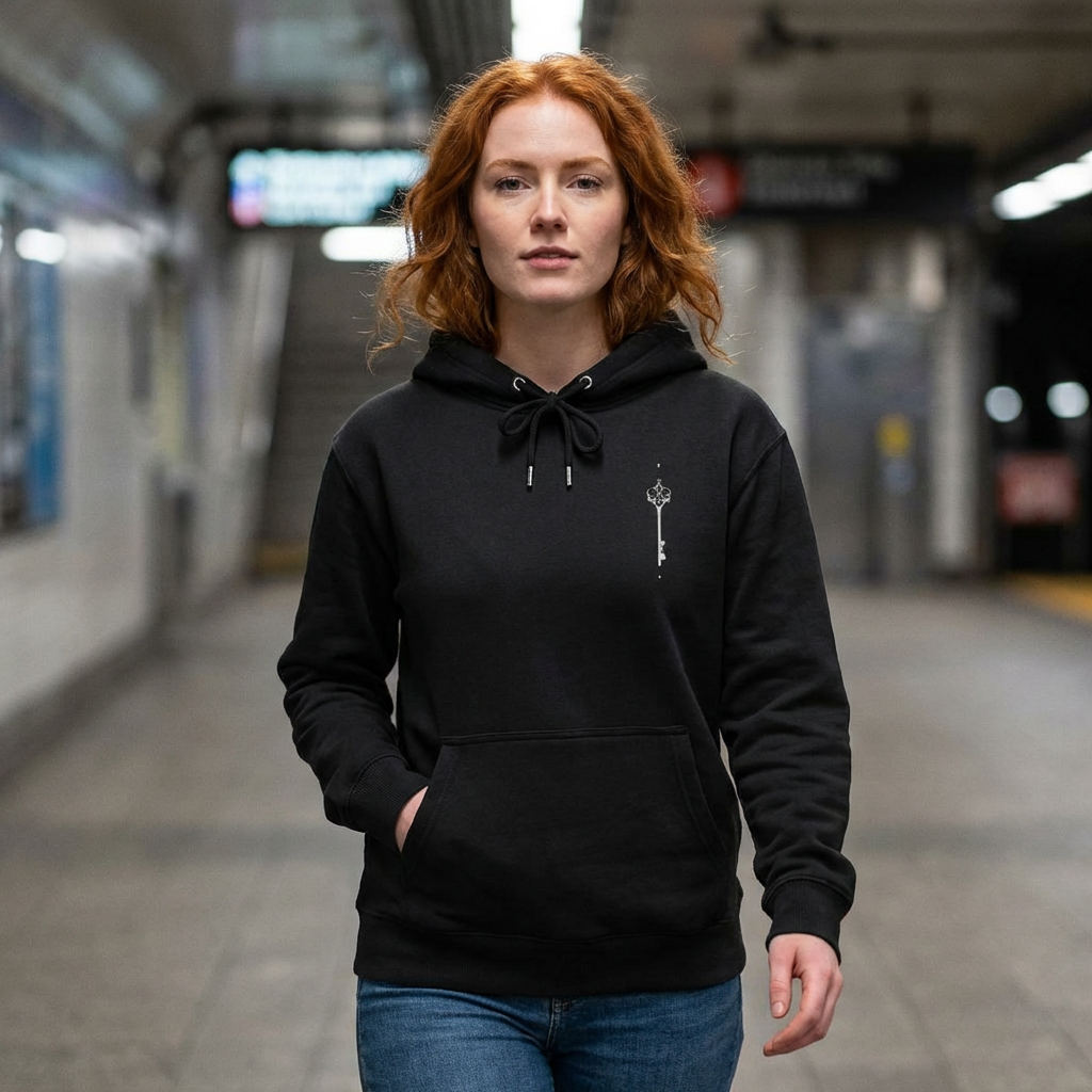 Skeleton key Three-Panel Fleece Hoodie