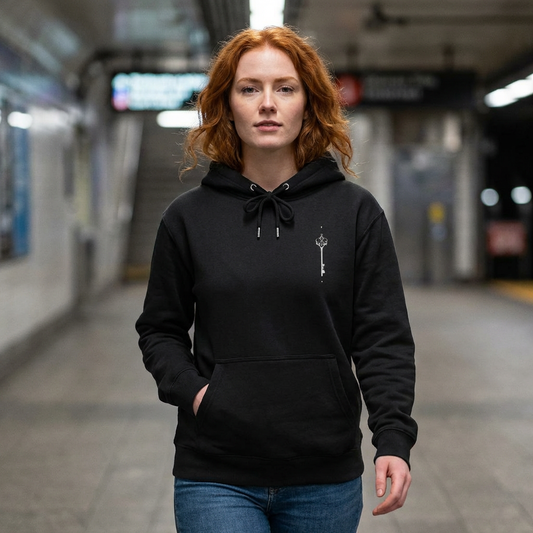 Skeleton key Three-Panel Fleece Hoodie