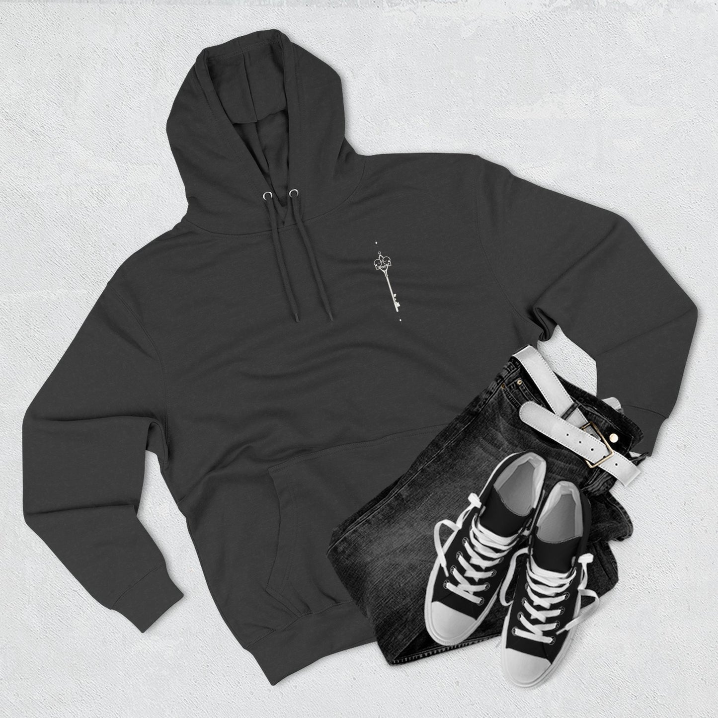 Skeleton key Three-Panel Fleece Hoodie