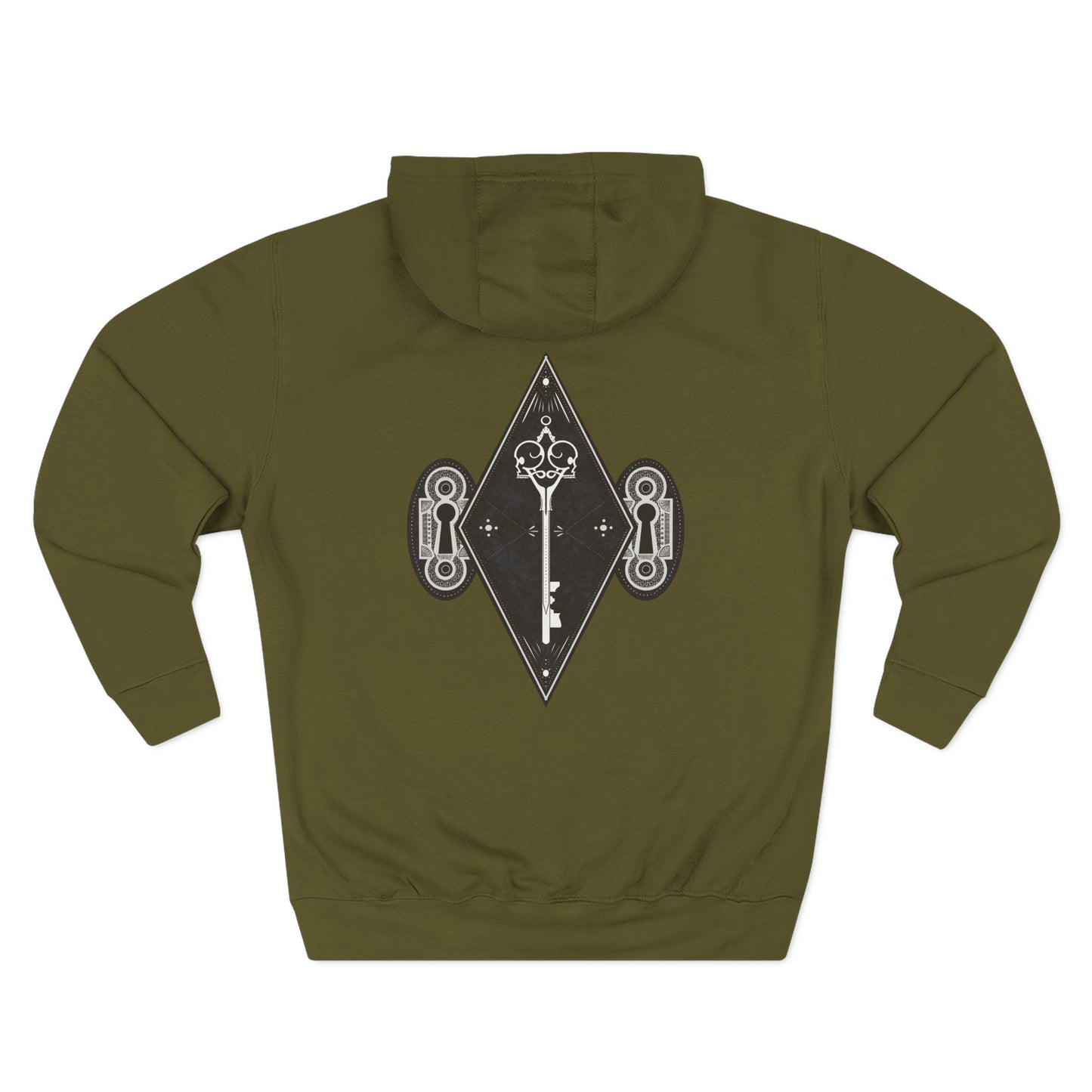 Skeleton key Three-Panel Fleece Hoodie