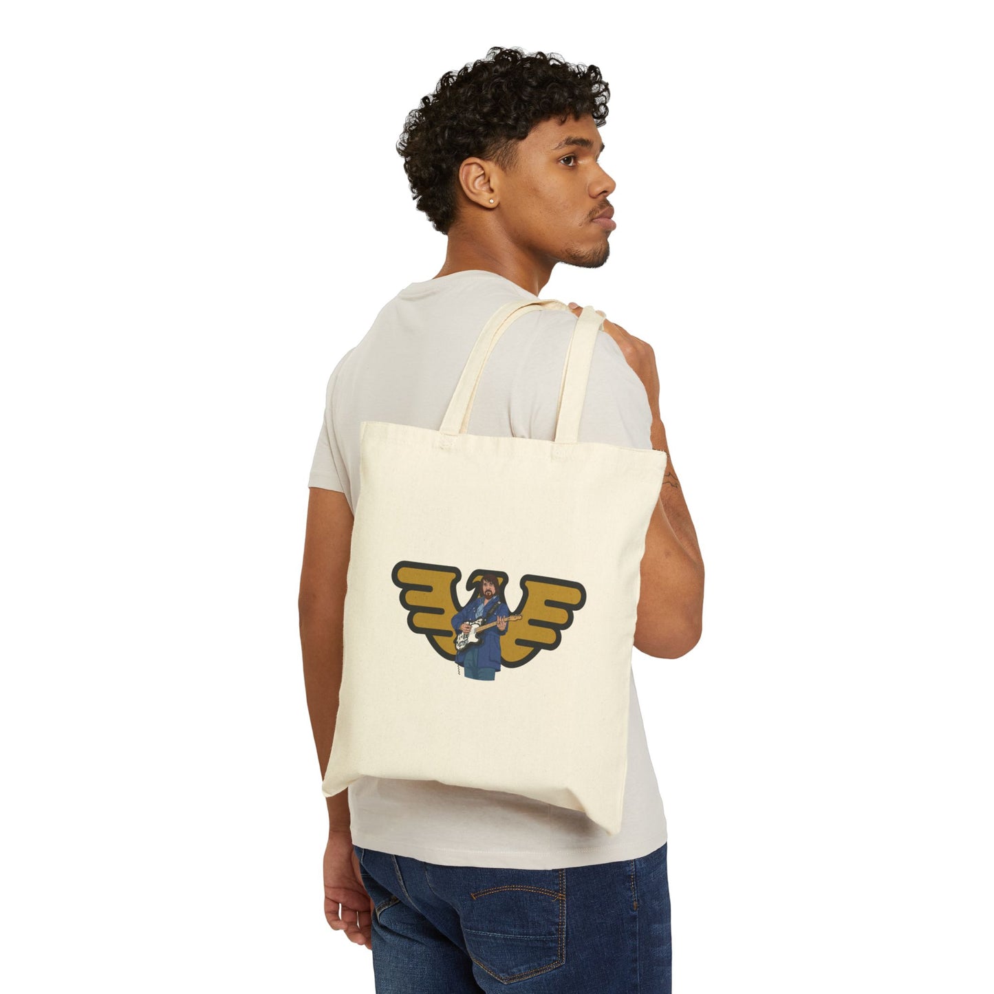 Canvas Tote Bag — Retro Waylon Jennings Graphic