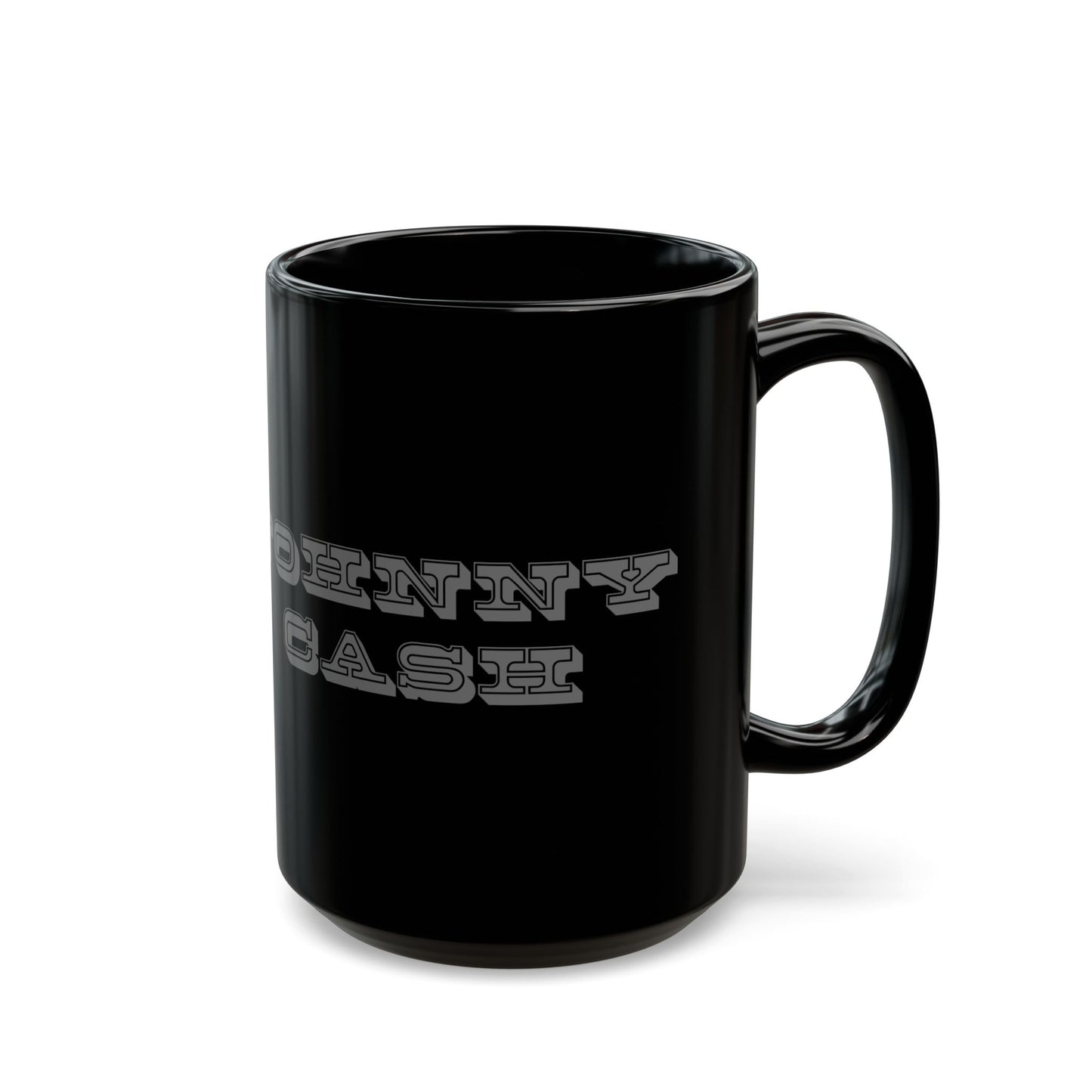 Johnny Cash Black Coffee Mug — Retro Western Musician Tribute (11oz & 15oz)