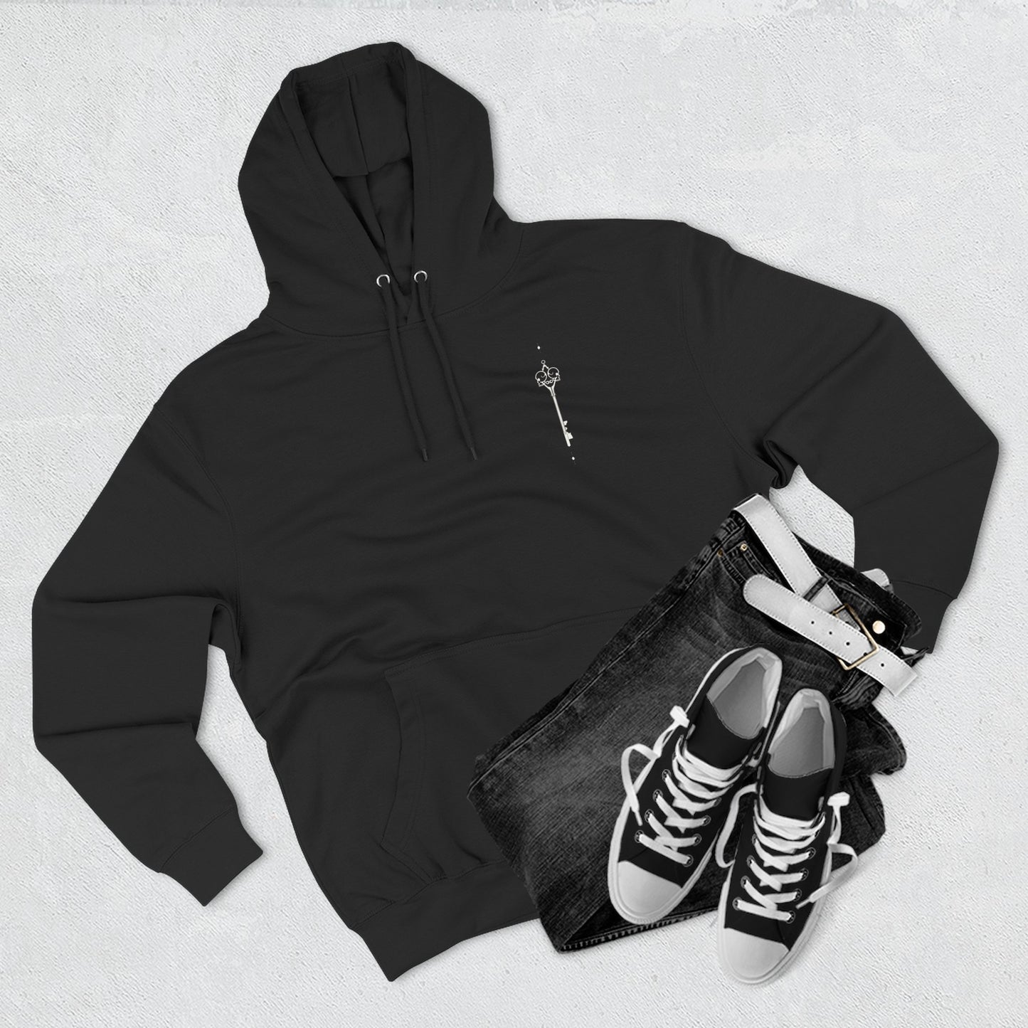 Skeleton key Three-Panel Fleece Hoodie