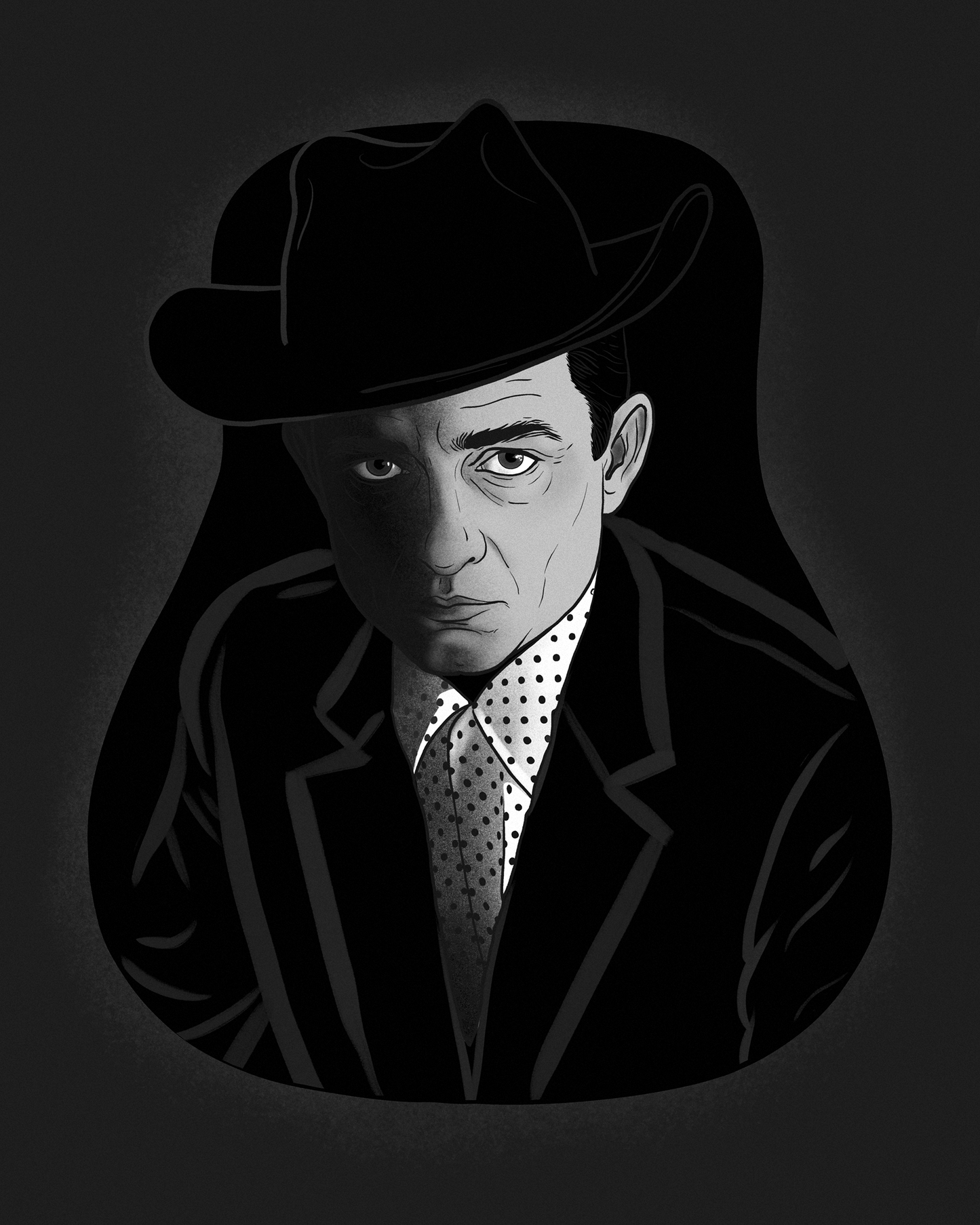 Johnny Cash Black Coffee Mug — Retro Western Musician Tribute (11oz & 15oz)
